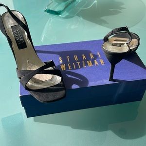 Stuart Weitzman satin dress sandals
